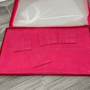 Matt & Nat Pink Coaster and Placemat Set